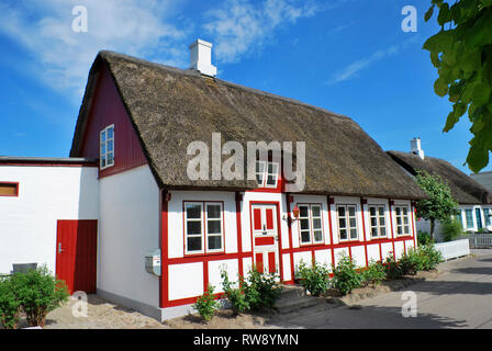 Fachwerkhaus in Nordby, Insel Samsö, Jütland, Dänemark, Skandinavien, Europa Stockfoto