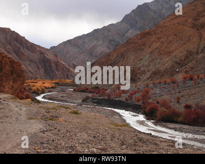 Berglandschaft in der oberen Markha Valley, Ladakh, das Land der Hohen Pässe Stockfoto