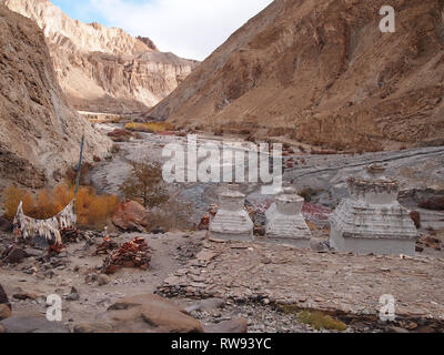 Berglandschaft in der oberen Markha Valley, Ladakh, das Land der Hohen Pässe Stockfoto