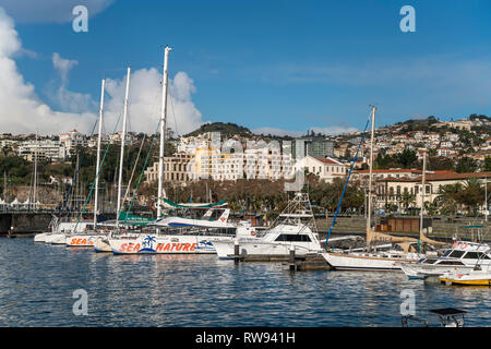 Marina in Funchal, Madeira, Portugal, Europa | Funchal, Madeira, Portugal, Europa Stockfoto