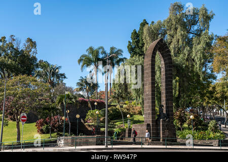 Denkmal Heinrich der Seefahrer am Park Santa Caterina, Funchal, Madeira, Portugal, Europa | Denkmal Infante Dom Henrique im Park Santa Caterina, Stockfoto