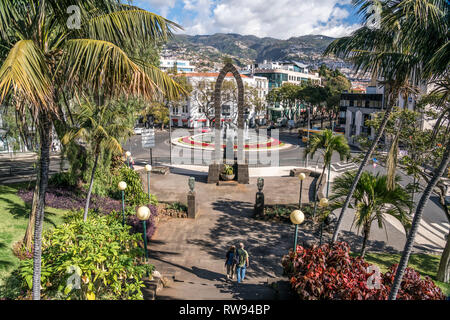 Denkmal Heinrich der Seefahrer am Park Santa Caterina, Funchal, Madeira, Portugal, Europa | Denkmal Infante Dom Henrique im Park Santa Caterina, Stockfoto