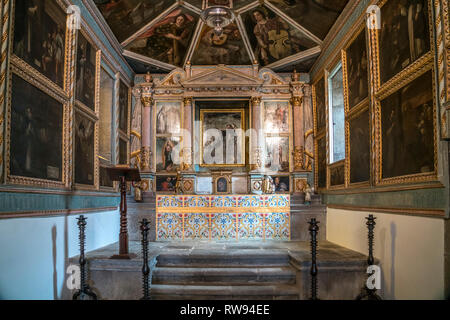 Innnenraum der Kapelle der Corpo Santo, Funchal, Madeira, Portugal, Europa | Kapelle Capela do Corpo Santo Innenraum, Funchal, Madeira, Portugal, Euro Stockfoto