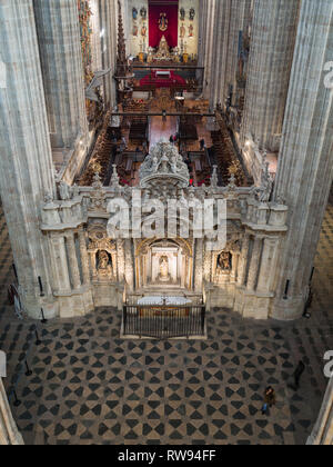 Der Kathedrale von Salamanca Chor von oben gesehen Stockfoto