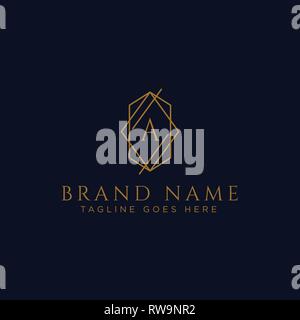 Luxus vektor Schriftzug. Premium schreiben ein Logo mit goldenem Design. Elegante corporate identity Vector Illustration Stock Vektor