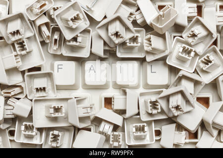 Wort nicht von einem Haufen computer Tasten Stockfoto