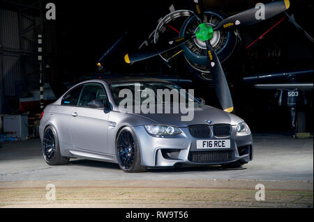 Form E90 BMW M3 Deutschen Sportwagen, modifiziert und Kompressor Stockfoto