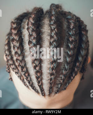 Junger Mann Mit Dreadlocks Oder Geflochtene Haare Stockfotografie Alamy