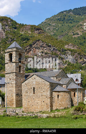 Spanisch romanische Kunst Sant Feliu de Zahara de los Atunes Kirche. Boi Tal Stockfoto