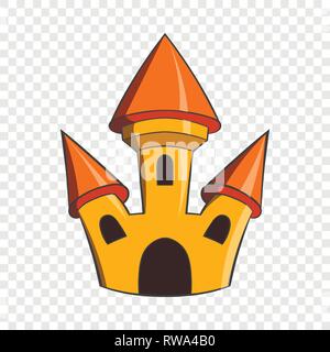 Schloss-Symbol im Cartoon-Stil Stock Vektor