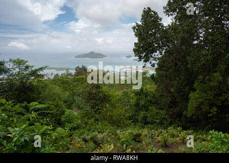 Mahé ist die größte Insel der Seychellen, liegt im Nordosten der Nation in den Indischen Ozean. Stockfoto