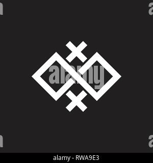 Abstrakte Unendlichkeit line Square logo Stock Vektor