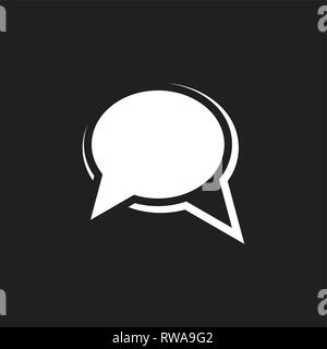 Einfache geometrische Blase sprechen Symbol logo Vektor Stock Vektor