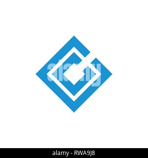 Buchstaben cc Square geometrische logo Vektor Stock Vektor