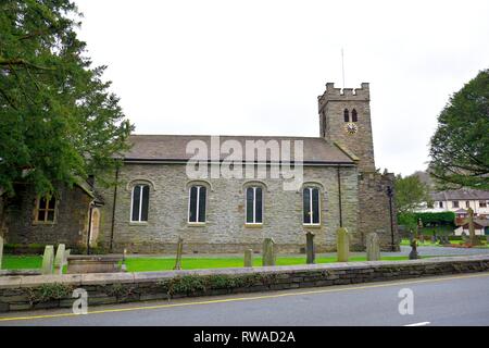 St. Andrew's Church, Coniston, Cumbria, Lake District, England, Großbritannien Stockfoto