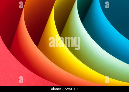 Zusammenfassung Hintergrund aus bunten Rainbow Paper. Stockfoto