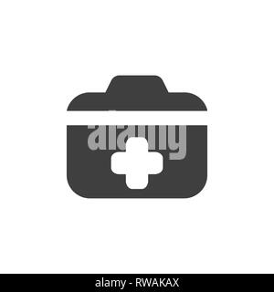 Medical Kit Fall Symbol einfache flache Abbildung. Stock Vektor