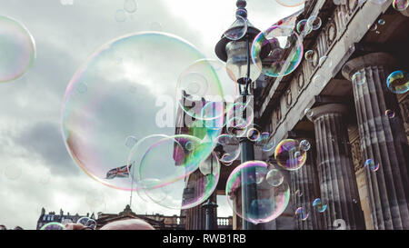 Luftblasen in Edinburgh Stockfoto