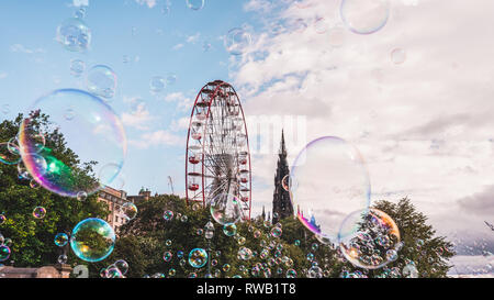 Luftblasen in Edinburgh Stockfoto