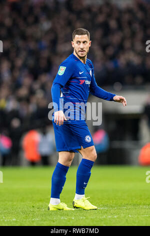 LONDON, ENGLAND - Januar 08: Eden Hazard von Chelsea FC während der carabao Cup Halbfinale Hinspiel Übereinstimmung zwischen den Tottenham Hotspur und Chelsea im Wembley Stadion am 8. Januar 2019 in London, England. (Foto von Sebastian Frej/MB Medien) Stockfoto