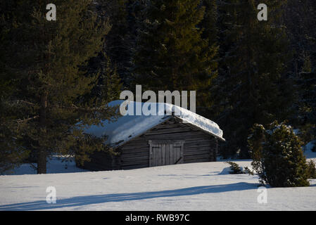 Alte Scheune im finnischen Lappland Stockfoto