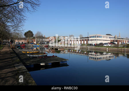 Allgemeine Ansichten des Canal Basin in Chichester, West Sussex, UK. Stockfoto