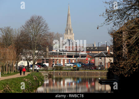 Allgemeine Ansichten des Canal Basin in Chichester, West Sussex, UK. Stockfoto