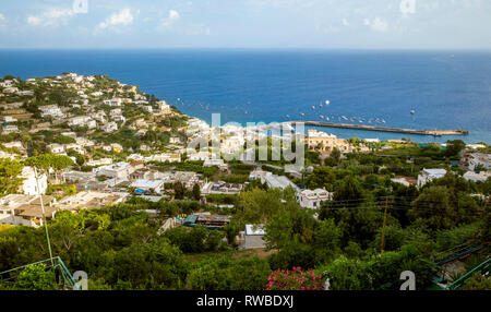 Panorama der Insel Capri, Italien Stockfoto