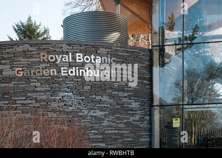 Der Eingang für die "Royal Botanic Garden in Edinburgh, Schottland Stockfoto