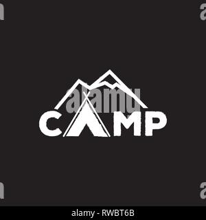 Camping vektor Logo. Im freien Emblem. Zelt Symbol Stock Vektor