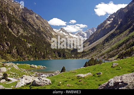 Die schönen Lac de Gaube in den französischen Pyrenäen Stockfoto