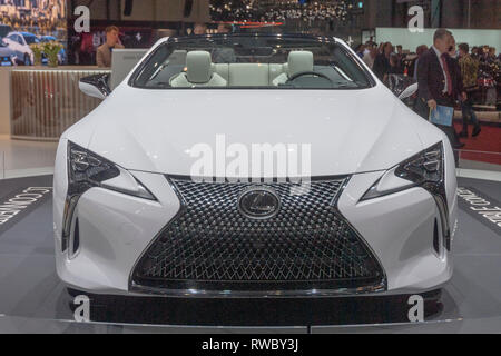 Genf, Schweiz. 5. März, 2019. Die neue Lexus Lc Cabrio Konzept präsentiert auf der 89. Internationalen Automobilsalon in Genf. Quelle: Eric Dubost/Alamy leben Nachrichten Stockfoto