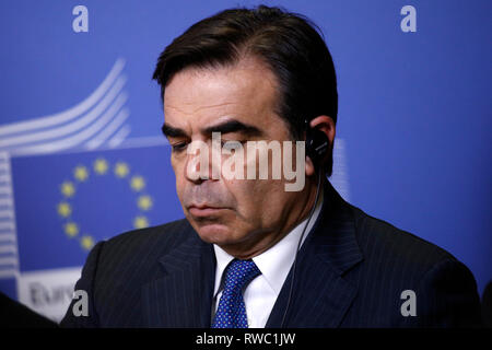 Brüssel, Belgien. 5 Mär, 2019. Margaritis Schinas, Chief Sprecher der EU-Kommission während einer Pressekonferenz auf der Europäischen Kommission Quelle: ALEXANDROS MICHAILIDIS/Alamy leben Nachrichten Stockfoto