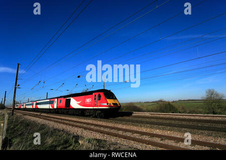 HST 43320 LNER Bahnhof, London und North Eastern Railway, East Coast Main Line Eisenbahn, Grantham, Lincolnshire, England, Großbritannien Stockfoto