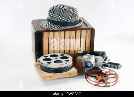 Alte 16-mm-Film aus den 1940ern. Stockfoto