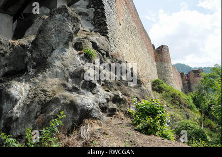 Gotische Cetatea Poenari Poenari (Schloss) in Poenari, Rumänien. 19. Juli 2009, in dem 13. Jahrhundert und wurde im XV Jahrhundert von Vlad the Impaler voivo Stockfoto