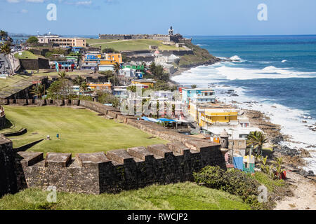 Castillo San Felipe del Morro San Juan, San Juan, Puerto Rico Stockfoto