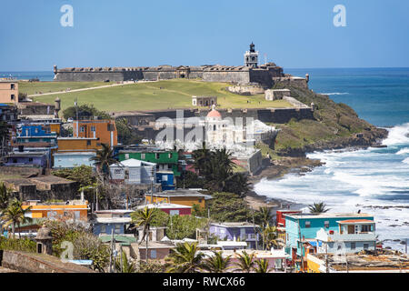 Castillo San Felipe del Morro San Juan, San Juan, Puerto Rico Stockfoto