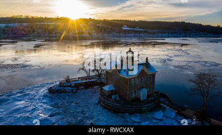 Saugerties Leuchtturm, Saugerties, Ulster County, NY, USA Stockfoto