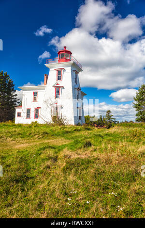 Blockhaus-Leuchtturm, Rocky Point, Prince-Edward-Insel, Kanada Stockfoto