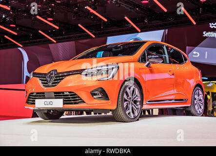 Der neue Renault Clio wurde während der 2019 Genfer Autosalon am Dienstag, 5. März, 2019 präsentiert. (CTK Photo/Josef Horazny) Stockfoto