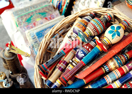 In Pogradec, Albanien - März 2019: alten osmanischen Markt. Stockfoto