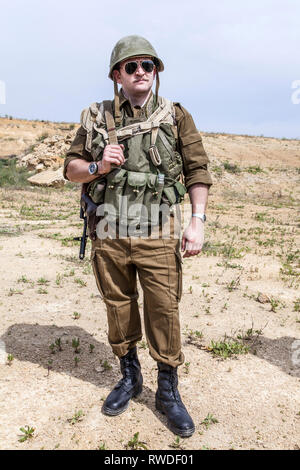 Sowjetische Fallschirmjäger in Afghanistan während der Sowjetischen afghanischen Krieg. Stockfoto