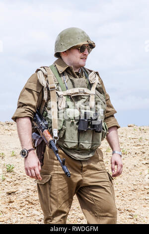 Sowjetische Fallschirmjäger in Afghanistan während der Sowjetischen afghanischen Krieg. Stockfoto