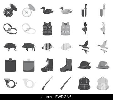Zubehör, Geweih, Kunst, Rucksack, Tier, schwarz, monochrom, Wildschwein, Stiefel, Beute, Sammlung, Kampf, compas, Hirsche, Design, Gerät, Ente, Begeisterung, Ausrüstung, Flasche, Spiel, Hüfte, Hobby, Horn, Hörner, Jagd, Jäger, Jagd, Icon, Illustration, isoliert, Messer, Logo, Natur, Genuss, predator, Gewehr, Satz, Zeichen, Sport, Symbol, Zelt, Trap, Trophäe, Tiroler, Uniform, Vector, Weste, Waffen, web Vektor Vektoren, Stock Vektor