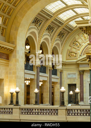 Innenansicht der Wisconsin State Capitol Building, Madison, Wisconsin, USA. Stockfoto