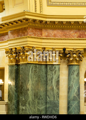 Innenansicht der Wisconsin State Capitol Building, Madison, Wisconsin, USA. Stockfoto