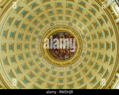 Innenansicht der Wisconsin State Capitol Building, Madison, Wisconsin, USA. Stockfoto
