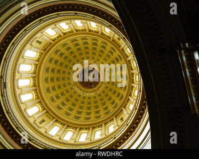 Innenansicht der Wisconsin State Capitol Building, Madison, Wisconsin, USA. Stockfoto