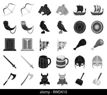 Ale, antike, Tiere, Kunst, Attribute, ax, Schlacht, schwarz, monochrome, Bug, der Sammlung, der Eroberer, Krähe, Custom, Design, Glaube, Flagge, Tore, Gott, Schinken, Hammer, Kopf, Helm, Geschichte, Horn, Icon, Illustration, isoliert, Ritter, Logo, Skandinavier, Northern, Alte, Menschen, Set, Schild, Schiff, Schild, Schwert, Symbol, Valhalla, Vector, viking, Krieger-, Web-, Vektor, Vektoren, Stock Vektor